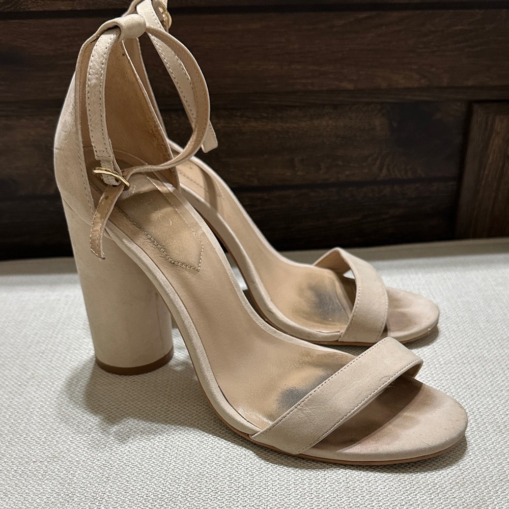 Aldo Nude Block Heel Sandals